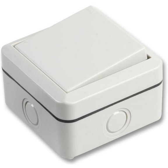 PRO ELEC - Weatherproof 1 Gang 2 Way Outdoor Switch, 10AX