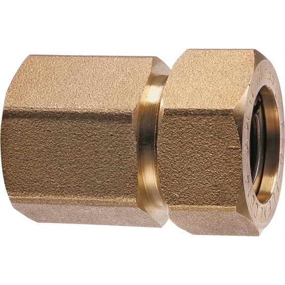 PRO-FLEX PFFN-1212 Tube to Pipe Fitting, 1/2 in, FNPT, Brass