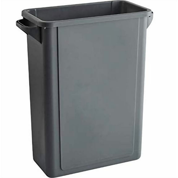 PRO&Family 16 Gallon Gray Slim Trash can. Great for use in Home, Kitchen, Hotel, Animal shelter, Warehouse, Restaurant, Bakery, Grocery Store, School, Office