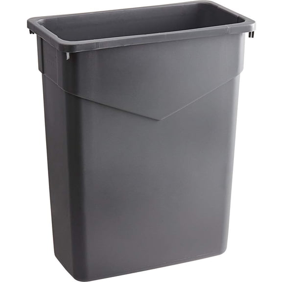 PRO&Family 60 Qt. / 15 Gallon / 57 Liters Gray Slim Rectangular Trash Can Trash Bag Included Trash Bin Kitchen Trash Can Recycling Bins Plastic Bin Garbage Can.