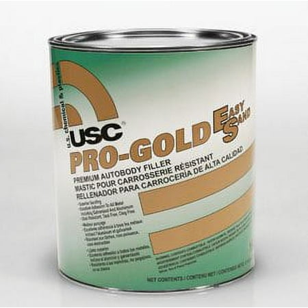 US Chemical PRO-GOLD ES 16400 Premium Body Filler, 1 gal, Yellow, Paste/Gel, Premium