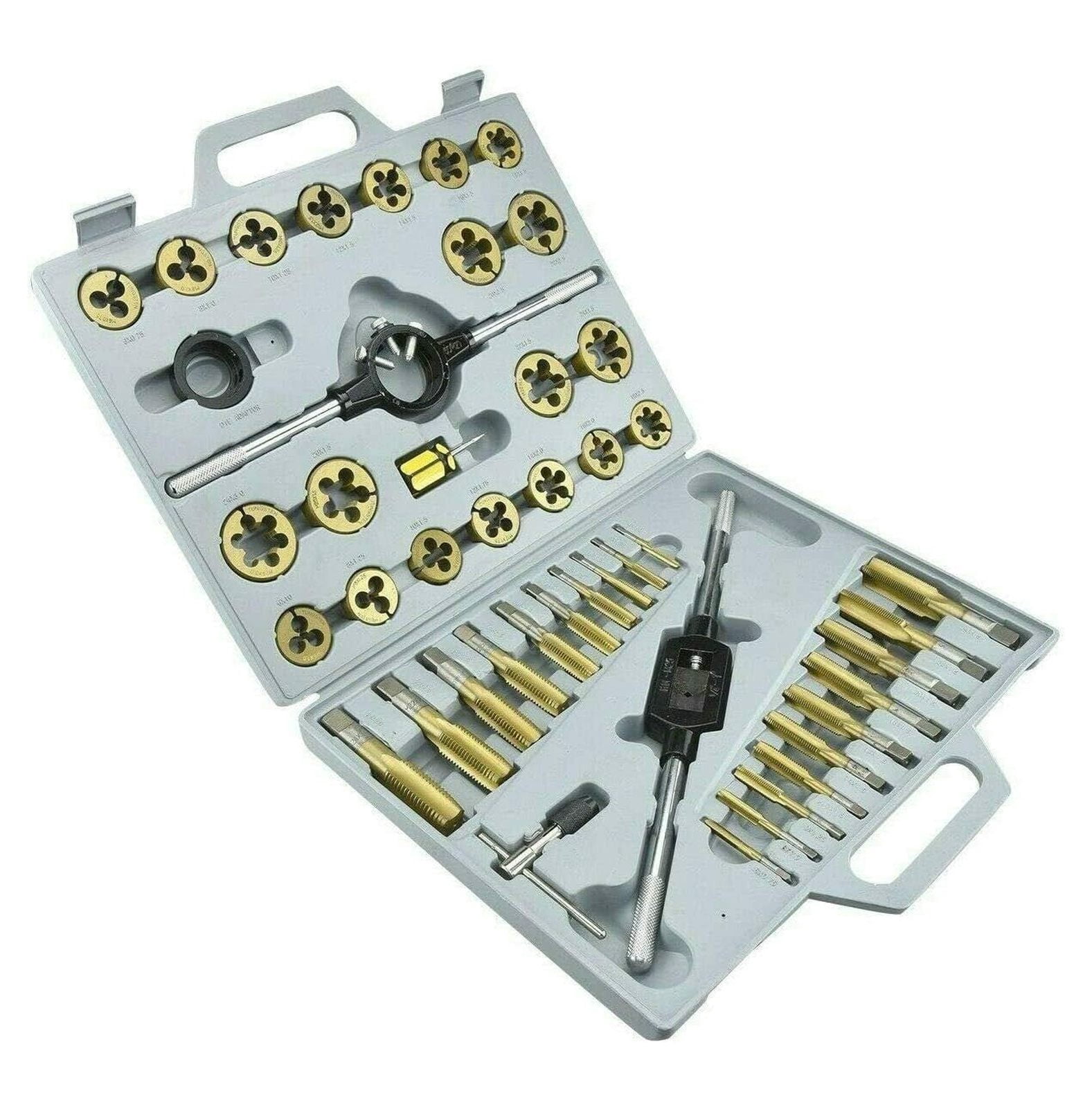 PRO-GRADE 45PC LARGE-DIAMETER TITANIUM MM METRIC TAP & DIE THREADING ...