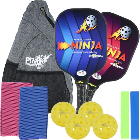 PRO Insignia USAPA Approved Carbon Fiber Pickleball Paddles Set of 2