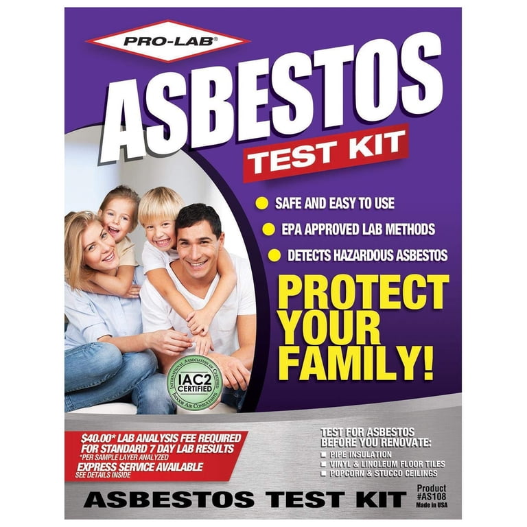 Home Asbestos Testing Kit With Prepaid Mailer Asbestos Test Kit With ...