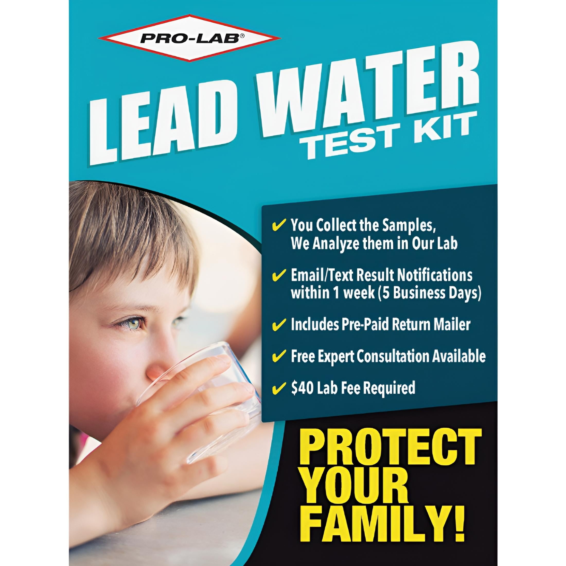 Pro-Lab Lead Water Test Kit with Pre-Paid Return Mailer
