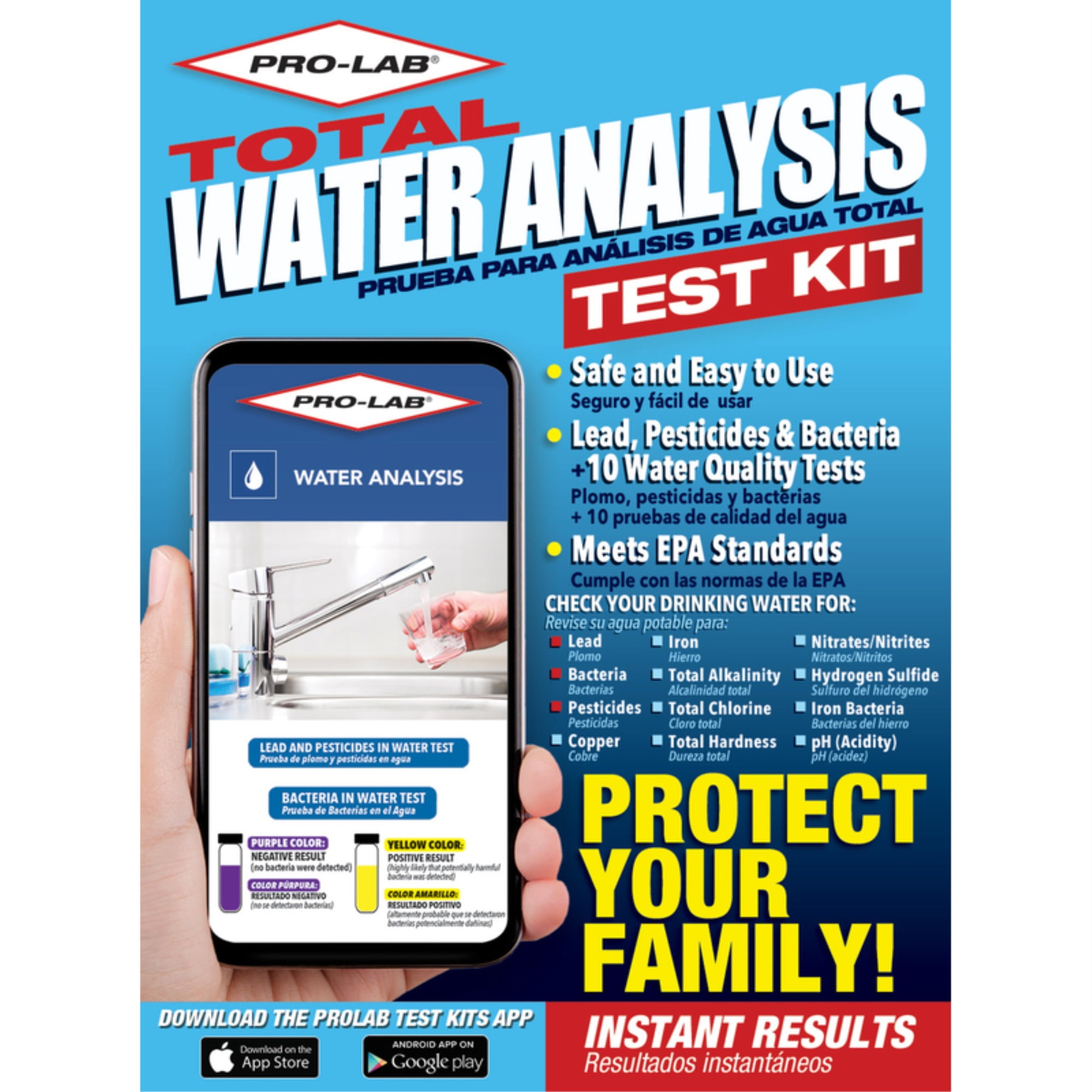 Pro Lab Instant Results Total Water Quality Test Kit TW120