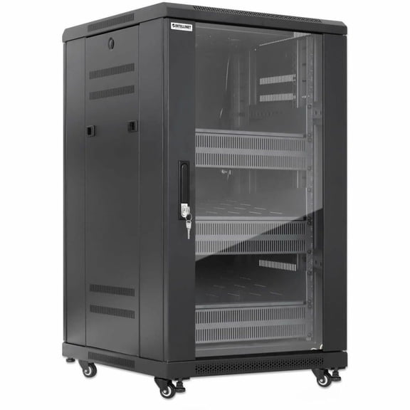 Intellinet Pro Line Network Cabinet with Integrated Fans, 18U