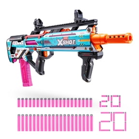 XSHOT SKINS Pro Series Longshot 2.0 Foam Dart Blaster by ZURU with 40 Air Pocket Technology Darts, Manual Action Plastic Blaster for Outdoor Play, Kids, Teens and Adults Ages 14+