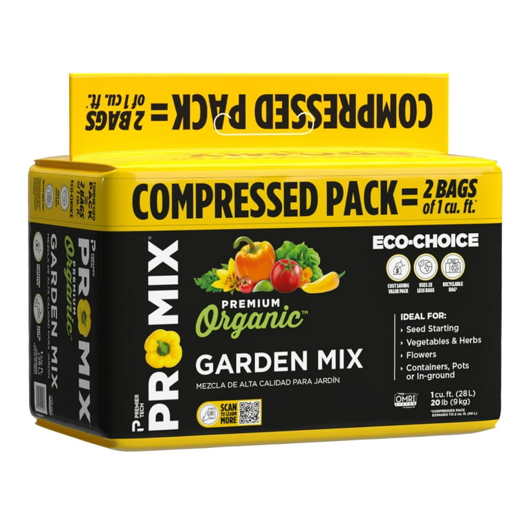PRO-MIX Premium Organic Garden Soil Mix, 2 Cu ft Compressed Bale
