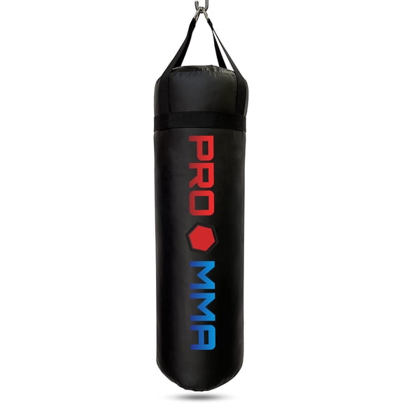 PRO MMA 4ft 80lb Heavy Boxing MMA Punching Bag Filled Special Edition(ALL BLACK)