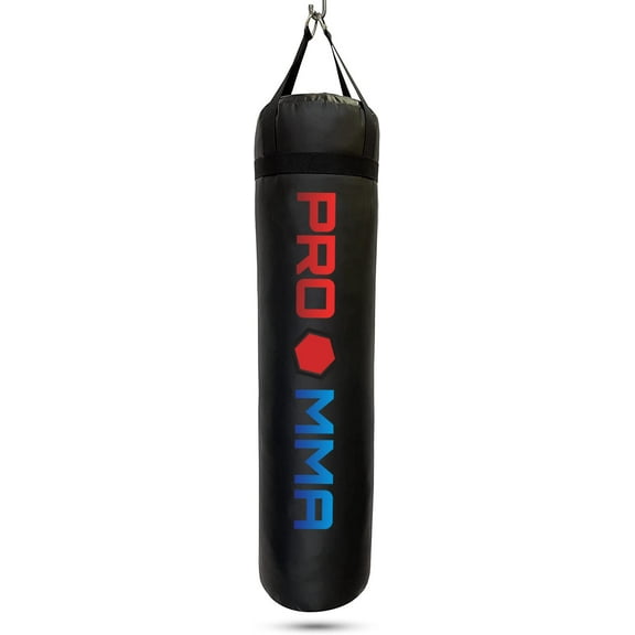 PRO MMA 5ft 100lb Heavy Boxing MMA Punching Bag Filled Special Edition(All Black)