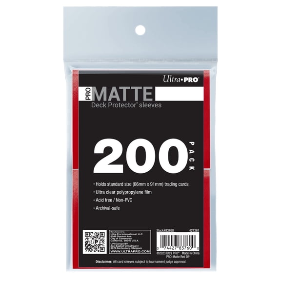 PRO-Matte Standard DECK PROTECTOR® Sleeves Bundle (200ct)