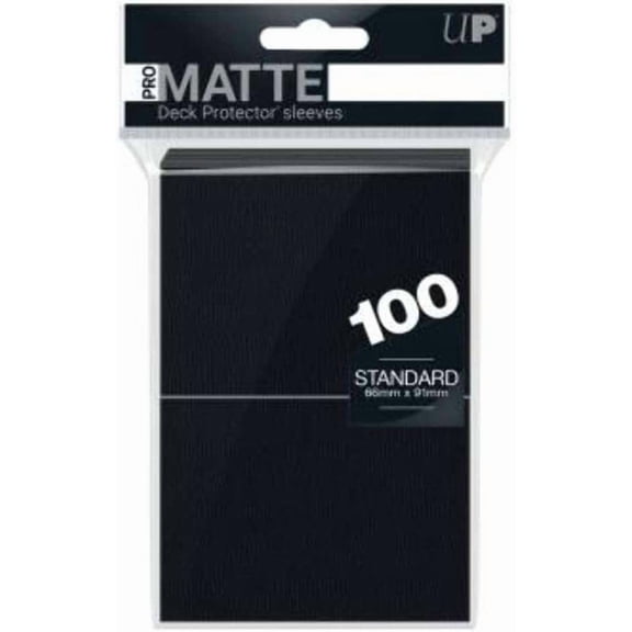 Card Supplies Non-Glare Pro-Matte Black Card Sleeves [100 Sleeves]