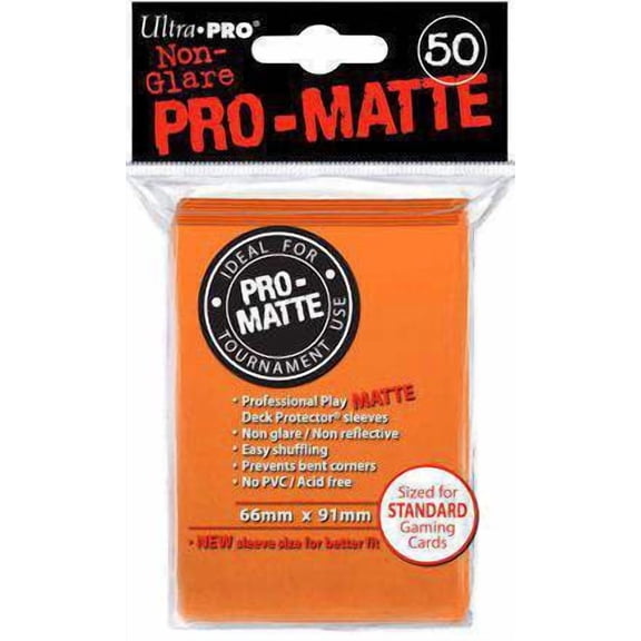 Ultra PRO PRO-Matte 50CT Standard Size Deck Protector Sleeves - Orange