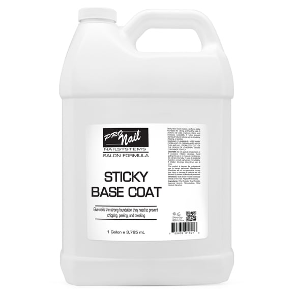 PRO NAIL - Sticky Base Coat Nail Polish, 128 Oz - Bulk Refill Gallon