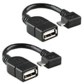 thumbnail image 1 of PRO OTG Cable Compatible with your Android Tablets,  Winds,  PC , Mice, Digital Camera's Right Angle Cable connects you any compatible USB Device with MicroUSB Cable! (2 Pack), 1 of 6