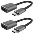 thumbnail image 1 of PRO OTG USB-C 3.1 Compatible with Nokia 9 PureView Adapter (2PACK) True 5Gbps Transfer on Many Devices,Backup Drives,Gamepads,Backup,Keyboard,Mice,Saves +More, 1 of 8