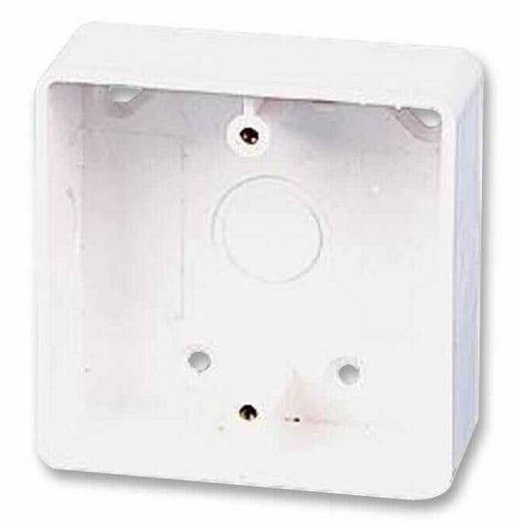 PRO POWER 1-Gang Rounded Surface Mount Conduit Box Round K/O White 32mm Deep