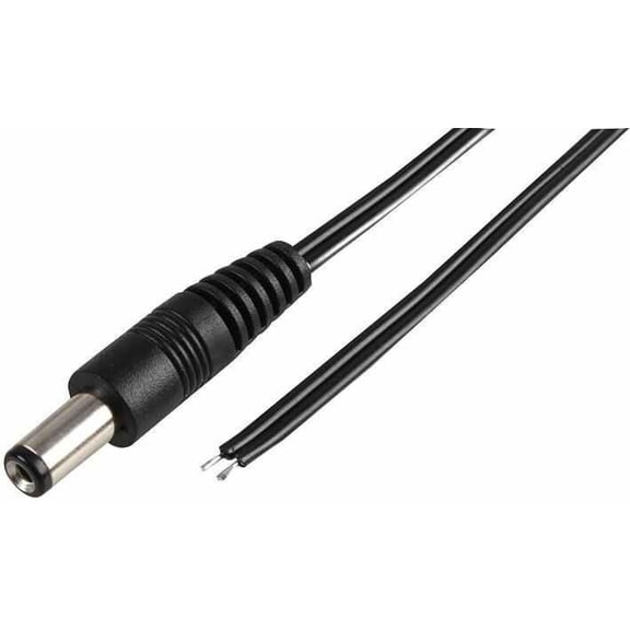 PRO POWER - 2.1mm DC Plug to Bare Ends Power Lead 5m