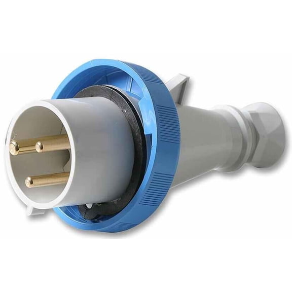 PRO POWER - 32A, 240V, Cable Mount CEE Plug, 2P+E, Red, IP67