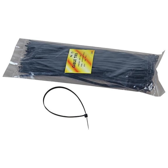 PRO POWER - Cable Ties, 300x4.60mm, Black, Pack of 100