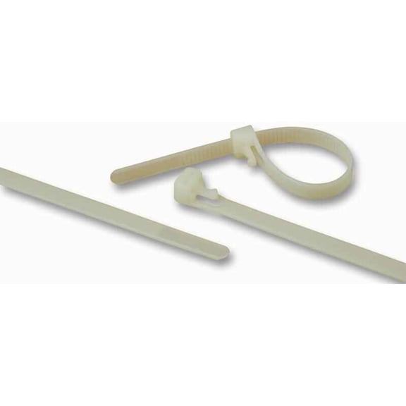 PRO POWER - Reusable Cable Ties 150mm x 7.60mm Natural 100 Pack