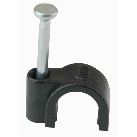 PRO POWER - Round Cable Clips Black 7.0mm 100 Pack
