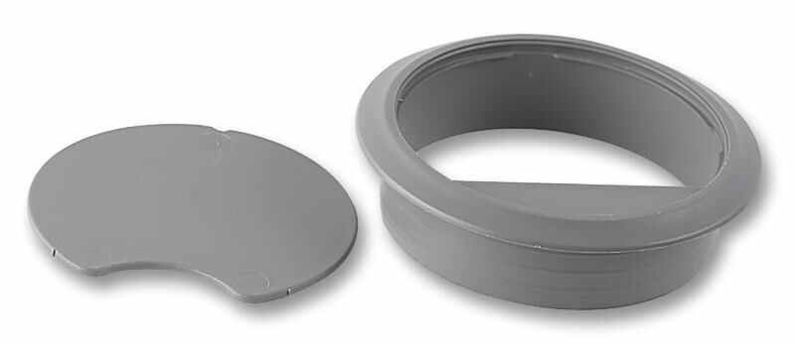 PRO POWER - Round Desk Grommet 80mm Grey