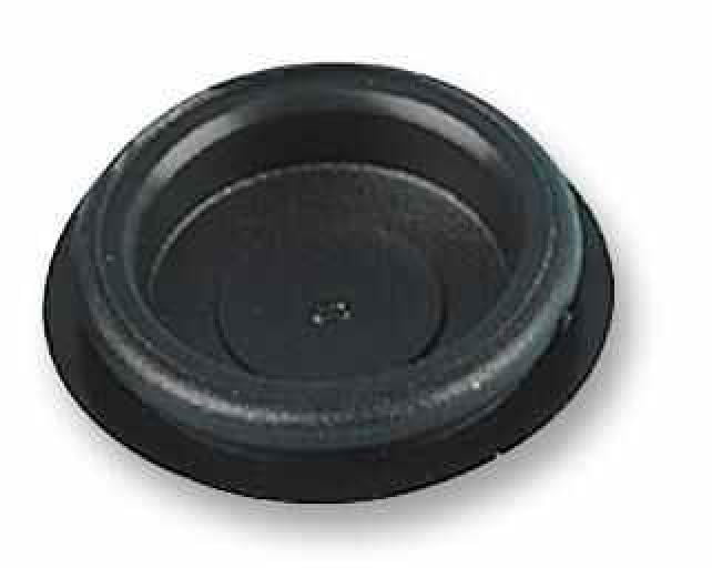 PRO POWER - Round PVC Blanking Grommet Black 15.90mm Panel Hole Dia. 100 Pack