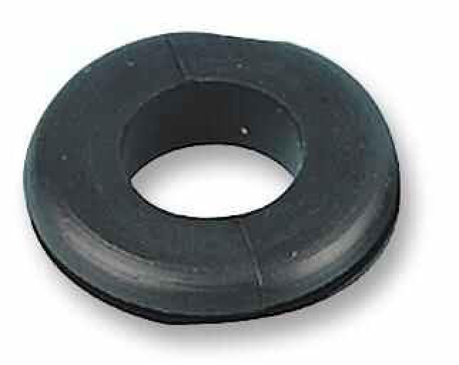 PRO POWER Round PVC Cable Grommet Black 6.40mm Cable Dia. 100 Pack