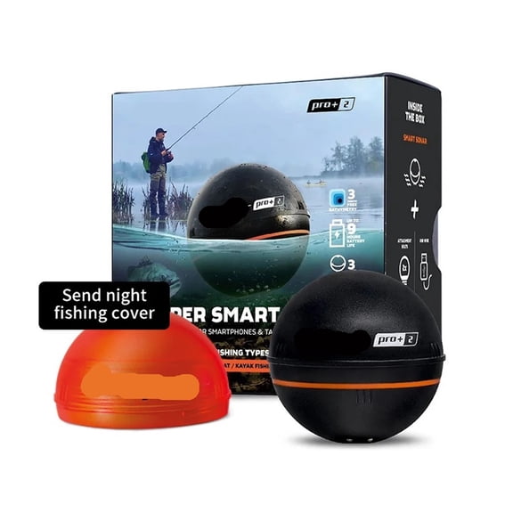 PRO Plus 2.0 Castable and Portable WiFi Fish Finder Depth Finder for Kayaks Boats on Shore Ice Fishing / Smart Sonar Waterproof Underwater Fish Finder