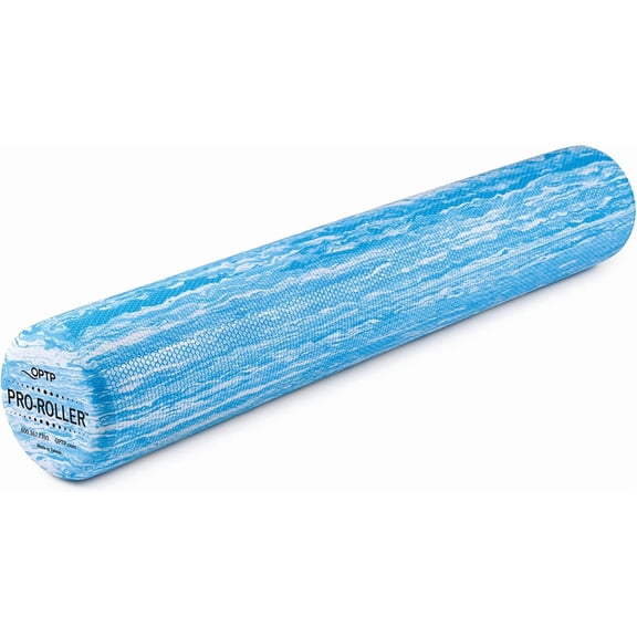 PRO-ROLLER Standard Density Foam Roller - Durable for Back Massage, Deep Tissue Exercises, Stretching, Fitness, Yoga and Pilates 36 Inches by 6 Inches, Blue