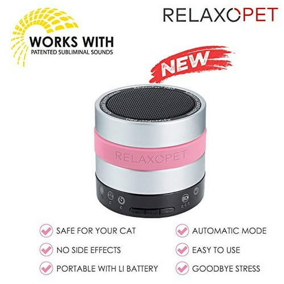 PRO, Relaxation Trainer for Cats, Stress Relief and Calming Device for Cats Helps with Cat Anxiety, Reduces Destructive Behavior, Spraying, Scratching. Subliminal Sound Calming Aid