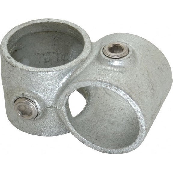 PRO-SAFE 1-1/2" Pipe, Crossover, Malleable Iron Cross Pipe Rail Fitting Galvanized Finish
