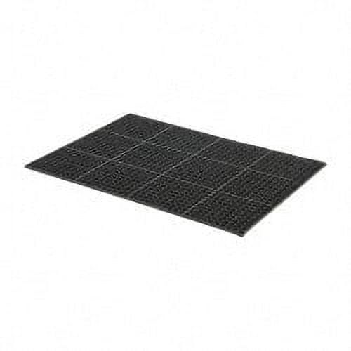PRO-SAFE 4' Long x 3' Wide, Dry/Wet Environment, Anti-Fatigue Matting Black, SBR Rubber with Rubber Base