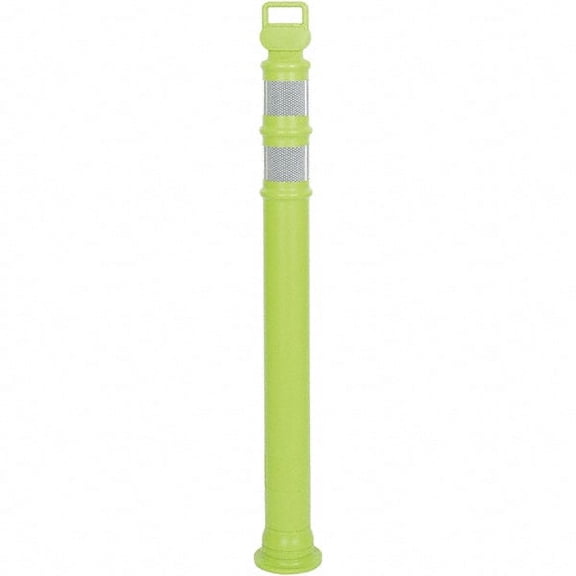 PRO-SAFE 46" High x 4" Wide Reflective Delineator Post High Density Polyethylene (HDPE), 3 Lbs, Lime