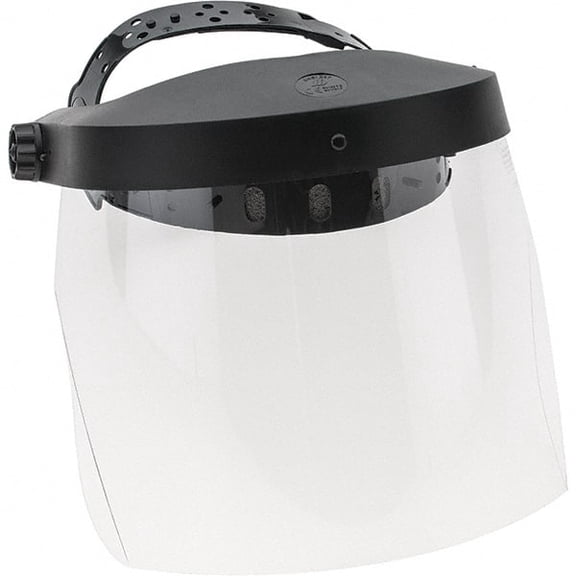 PRO-SAFE SO798 Face Shield & Headgear: Polycarbonate, Black, 8" High