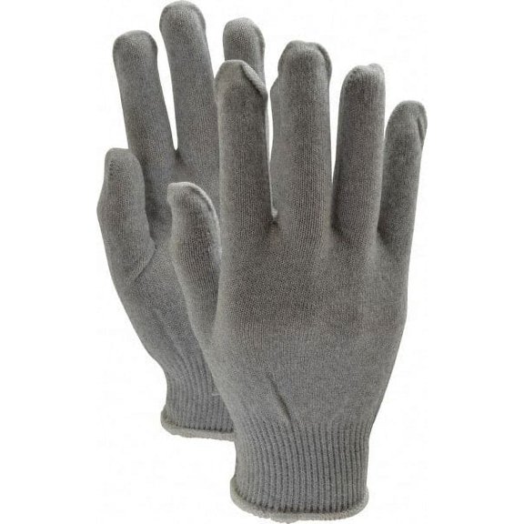 PRO-SAFE Size 2XL (11) Electrostatic Dissipative (ESD) Fiber Yarns General Protection Work Gloves For Static Control, Uncoated, Knit Wrist Cuff, Full Fingered, Gray, Paired