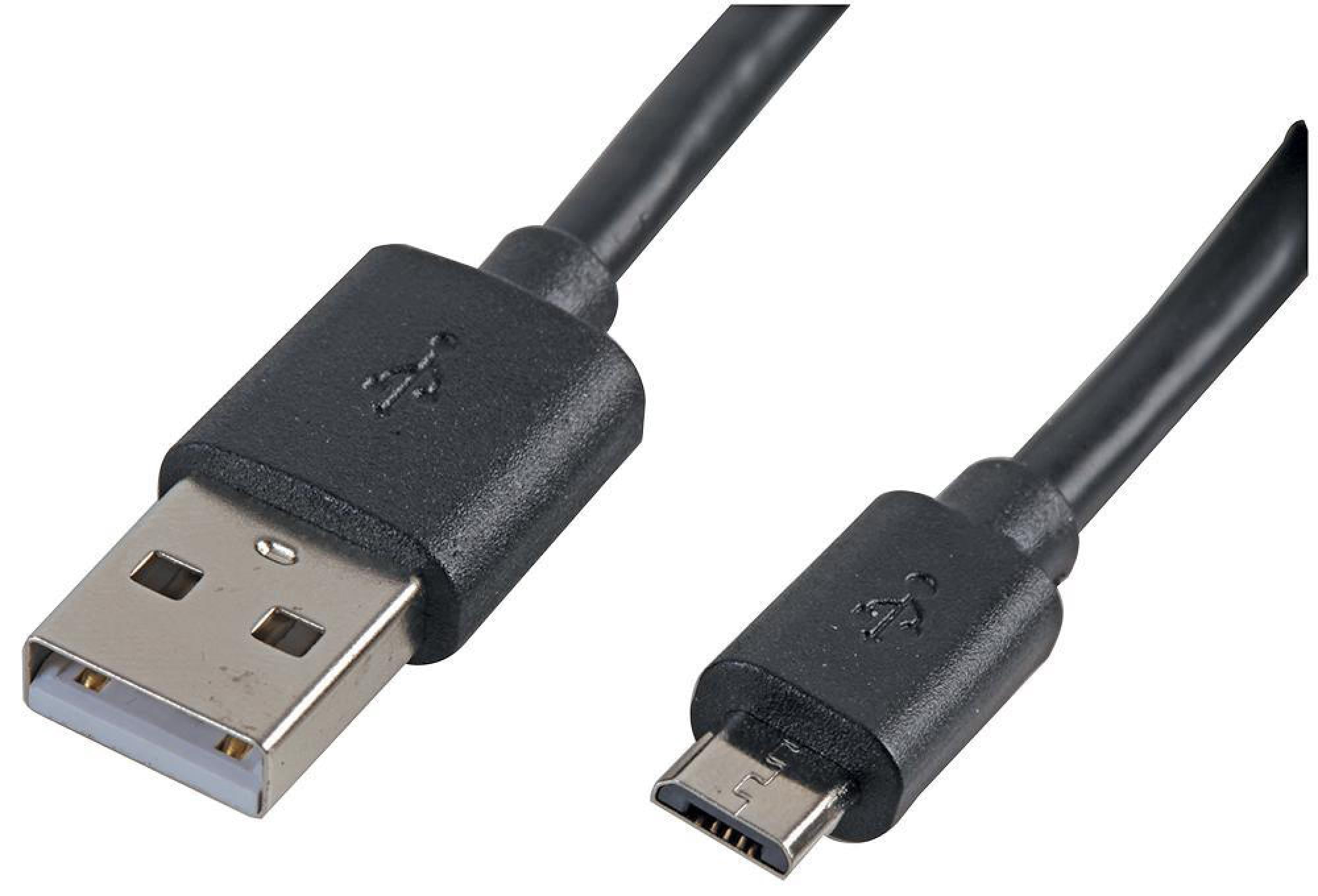 PRO SIGNAL - 1.8m Black Micro USB Cable