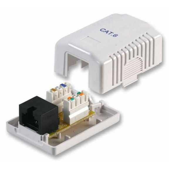 PRO SIGNAL - 1-Port Cat6 RJ45 Surface Mount Socket - Unshielded