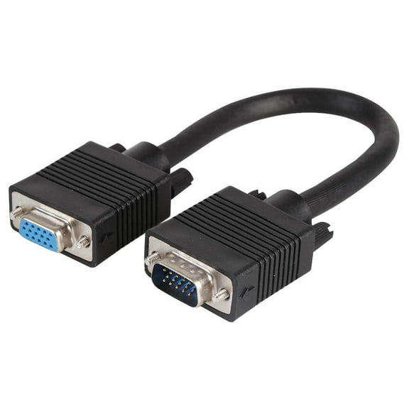 PRO SIGNAL - 15 Pin SVGA (D Sub) Male to Female Lead, 0.3m Black