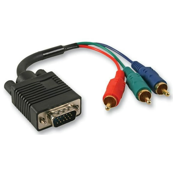 PRO SIGNAL - 15 Pin VGA (D Sub) Male to 3x Phono (RCA) Male Lead, 200mm Black