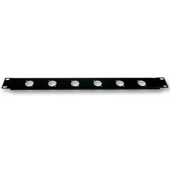PRO SIGNAL - 1U 19" Rack Panel Punched for 6x XLRs