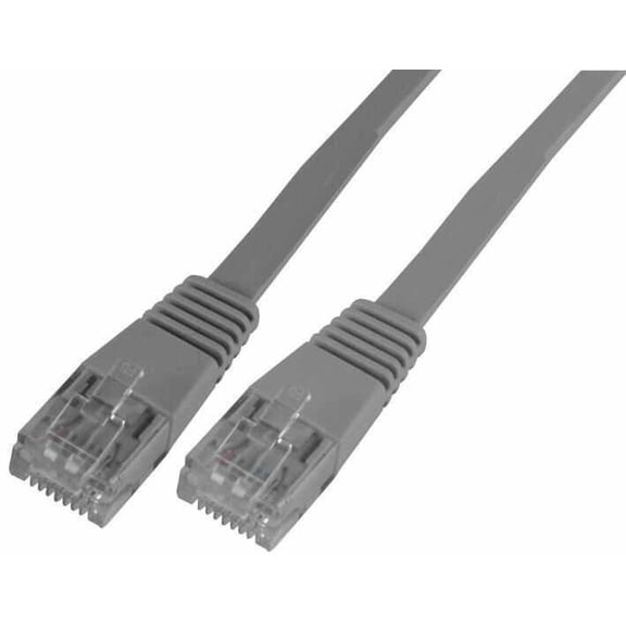 PRO SIGNAL - 1m Grey Flat Cat5e UTP Ethernet Patch Lead