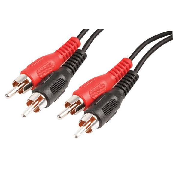 PRO SIGNAL - 2x Phono (RCA) Male to 2x Phono Male Lead, 2m Black