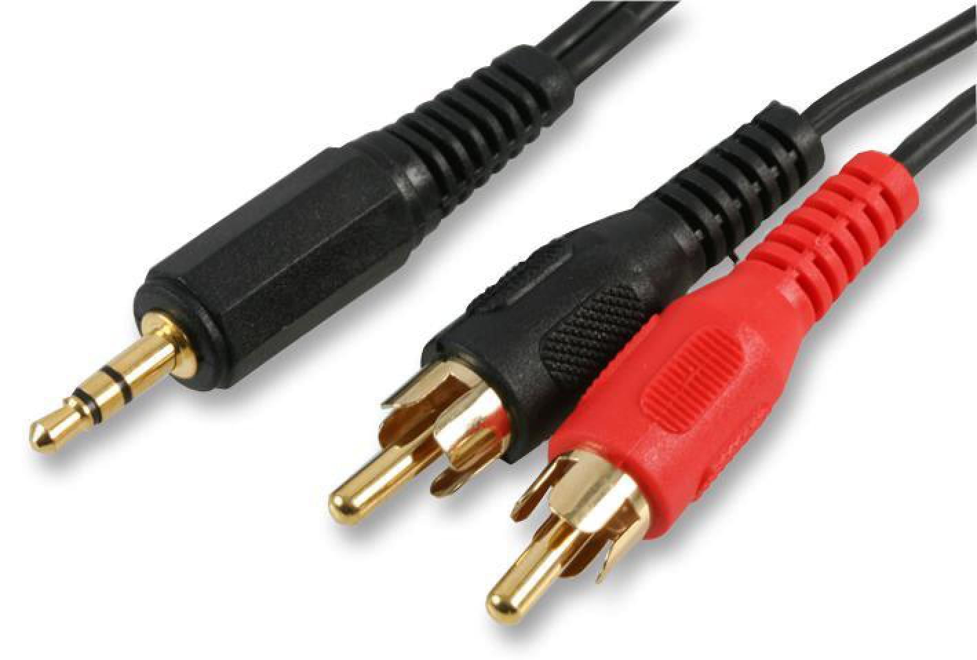 PRO SIGNAL - 3.5mm Stereo Jack Plug to 2x Phono (RCA) Plugs Lead