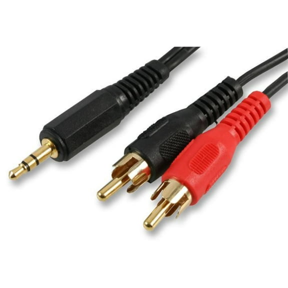 PRO SIGNAL - 3.5mm Stereo Jack Plug to 2x Phono (RCA) Plugs Lead, 3m Black