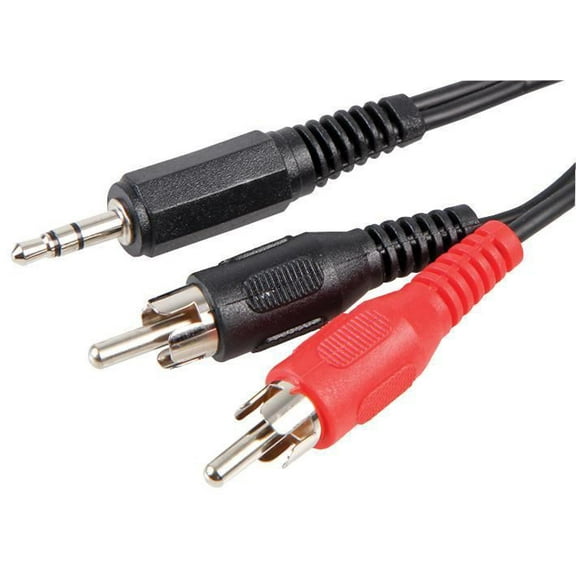PRO SIGNAL - 3.5mm Stereo Jack Plug to 2x Phono (RCA) Plugs Lead, 3m Black