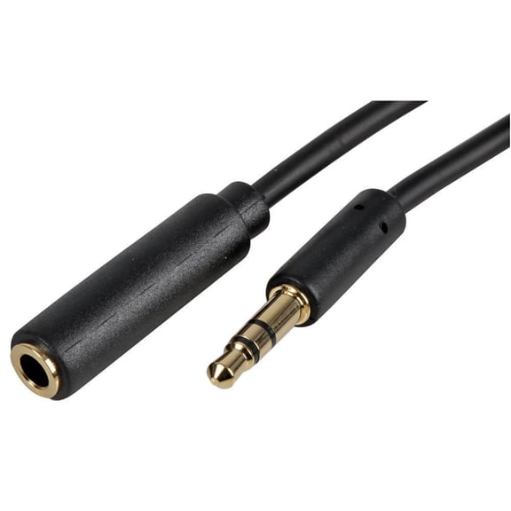 PRO SIGNAL - 3.5mm Stereo Jack Slim Extension Lead, 0.5m Black