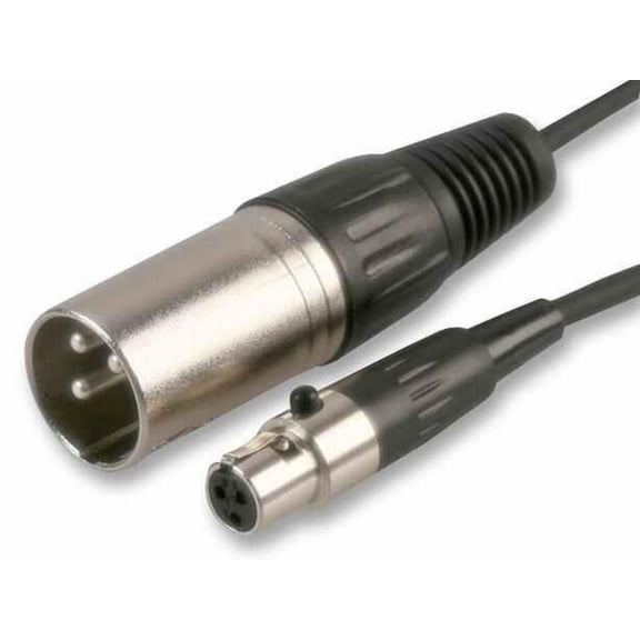 PRO SIGNAL - 3 Pin XLR Male to Mini XLR Female Lead, 2m Black